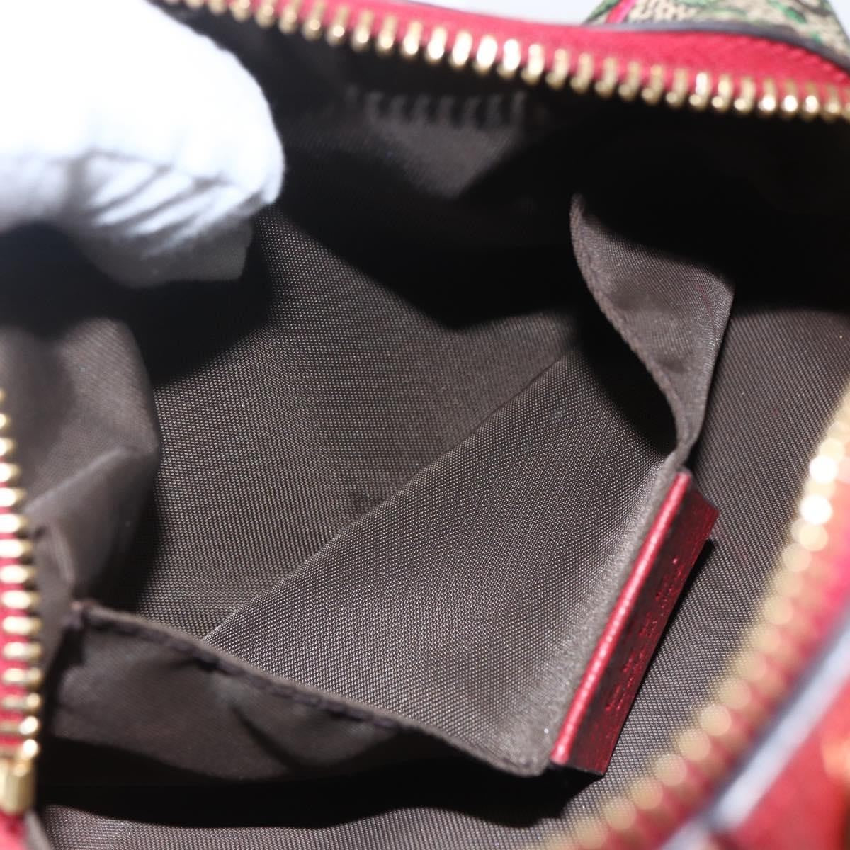 Gucci Ophidia Cosmetic Pouch Flora GG Coated Canvas, BEIGE, PVC, Clutche & pouche