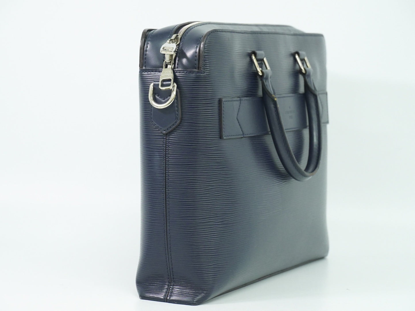 Louis Vuitton Brooks Briefcase Epi Leather, NAVY, LEATHER, Briefcase