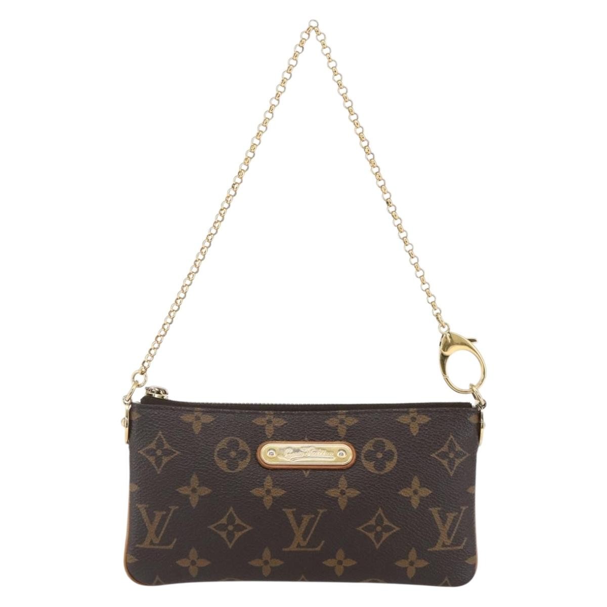 Louis Vuitton Milla Pochette Monogram Canvas, BROWN, CANVAS, Clutche & pouche