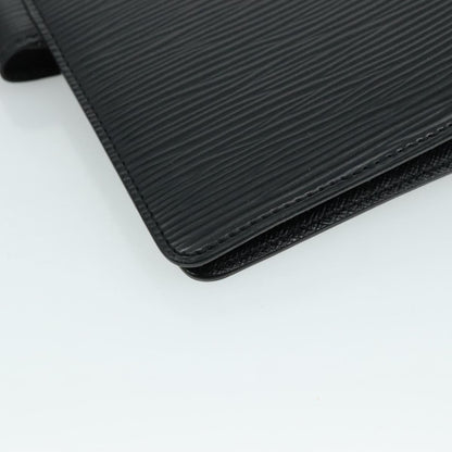 Louis Vuitton Agenda Cover Epi Leather, BLACK, LEATHER, Wallets