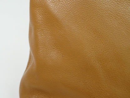 Chanel Vintage CC Tote Leather, BROWN, LEATHER, Tote bag