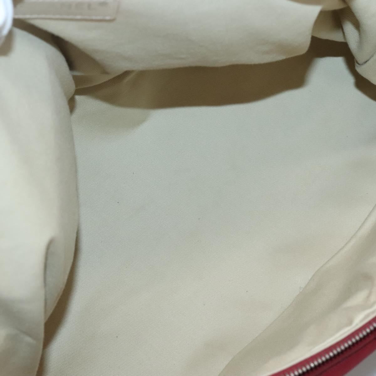 Chanel CC Round Flap Doctor Bag Lambskin, RED, LEATHER, Travel bag