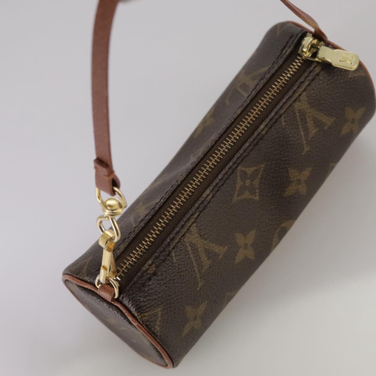 Louis Vuitton Papillon Pochette Monogram Canvas, BROWN, CANVAS, Clutche & pouche