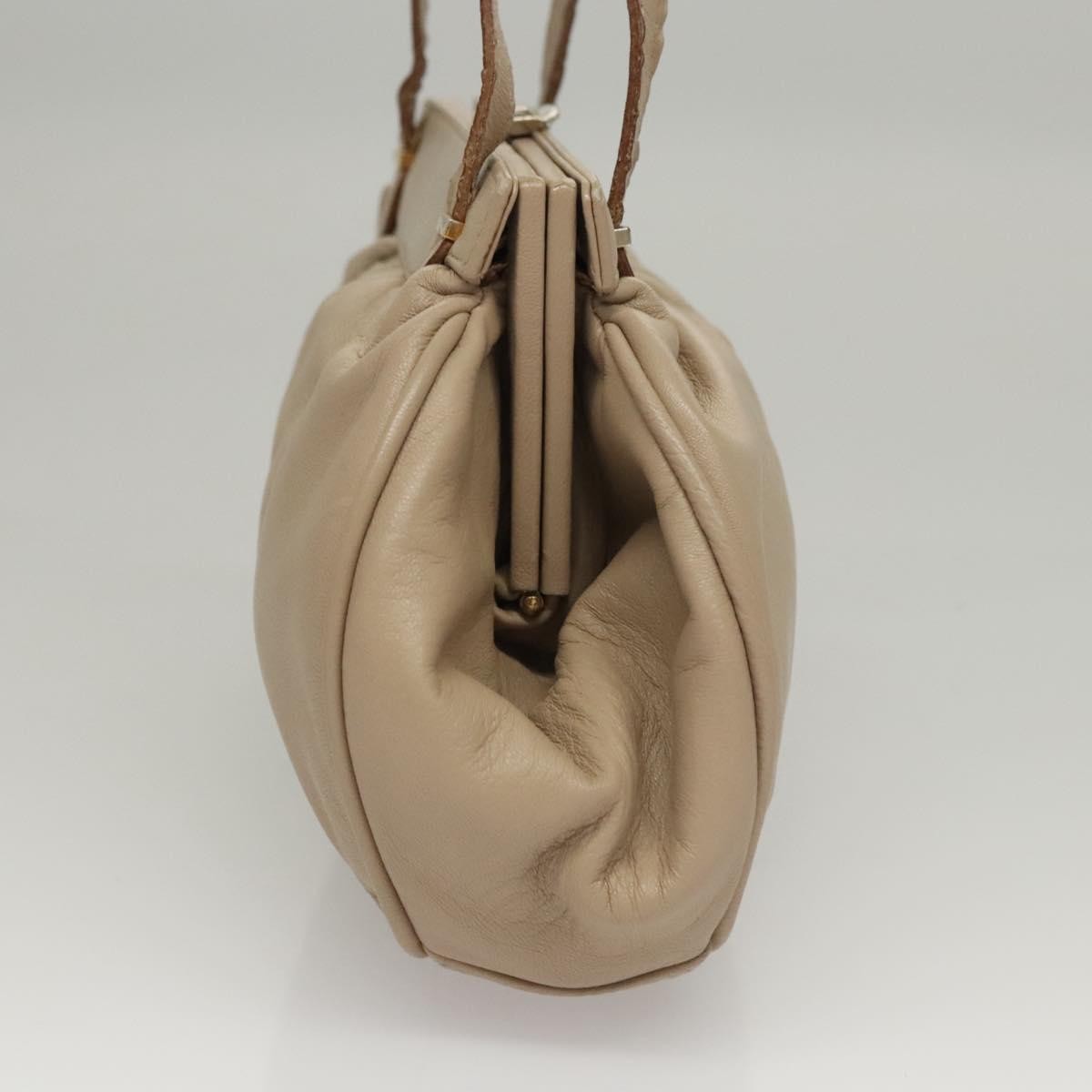 Celine Handbag Leather, BEIGE, LEATHER, Handbag