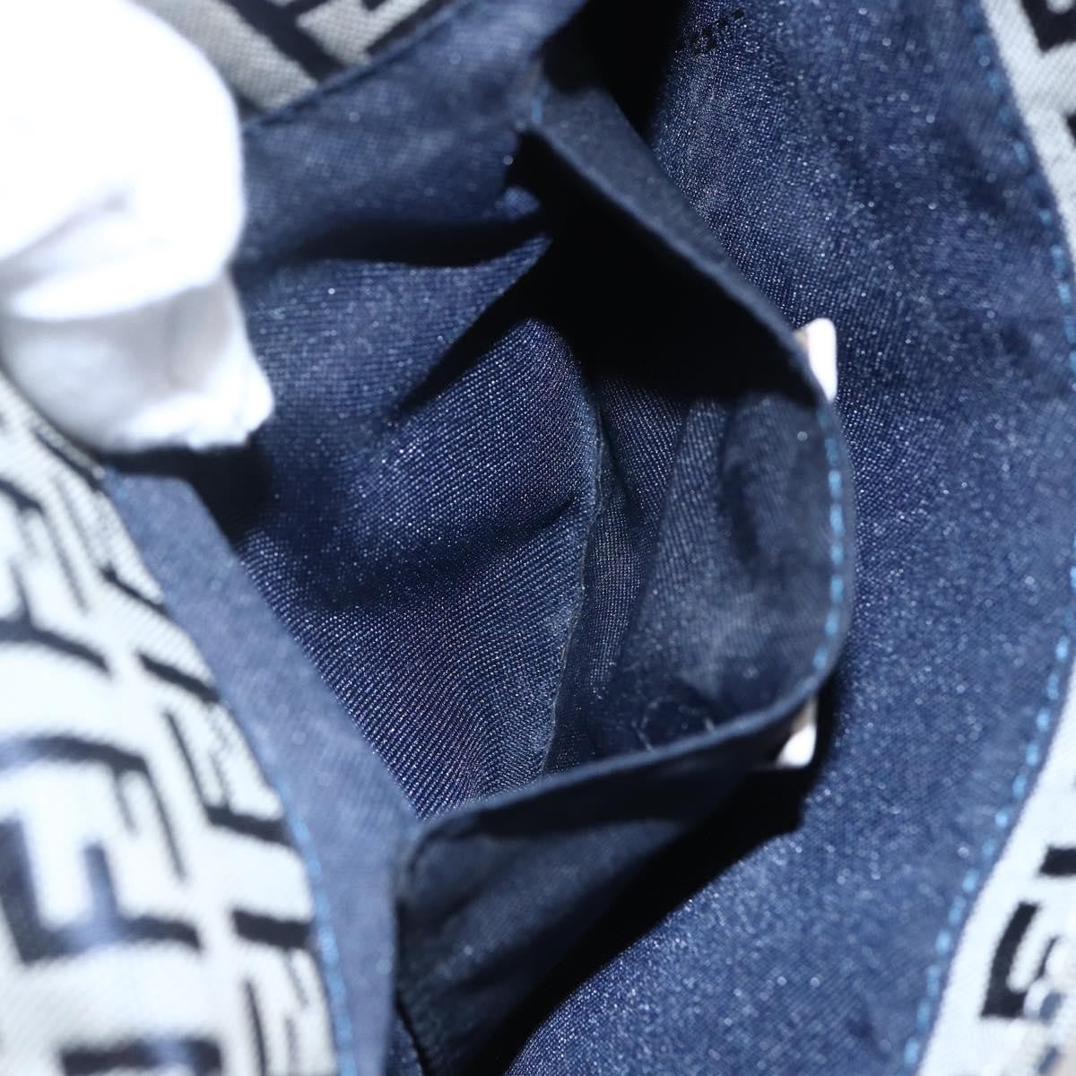 Fendi Baguette Bag Zucchino Canvas, NAVY, CANVAS, Clutche & pouche