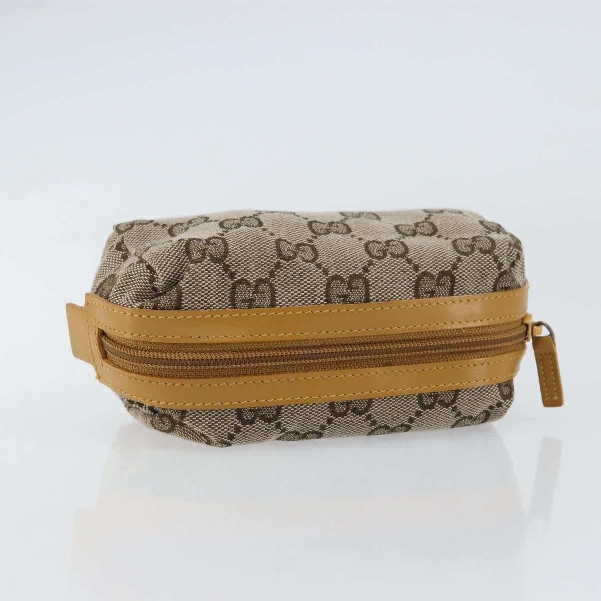 Gucci Vintage Toiletry Pouch GG Canvas, BEIGE, CANVAS, Clutche & pouche