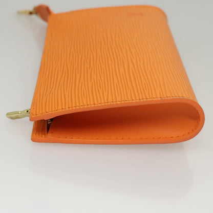 Louis Vuitton Pochette Accessoires Epi Leather, ORANGE, LEATHER, Clutche & pouche
