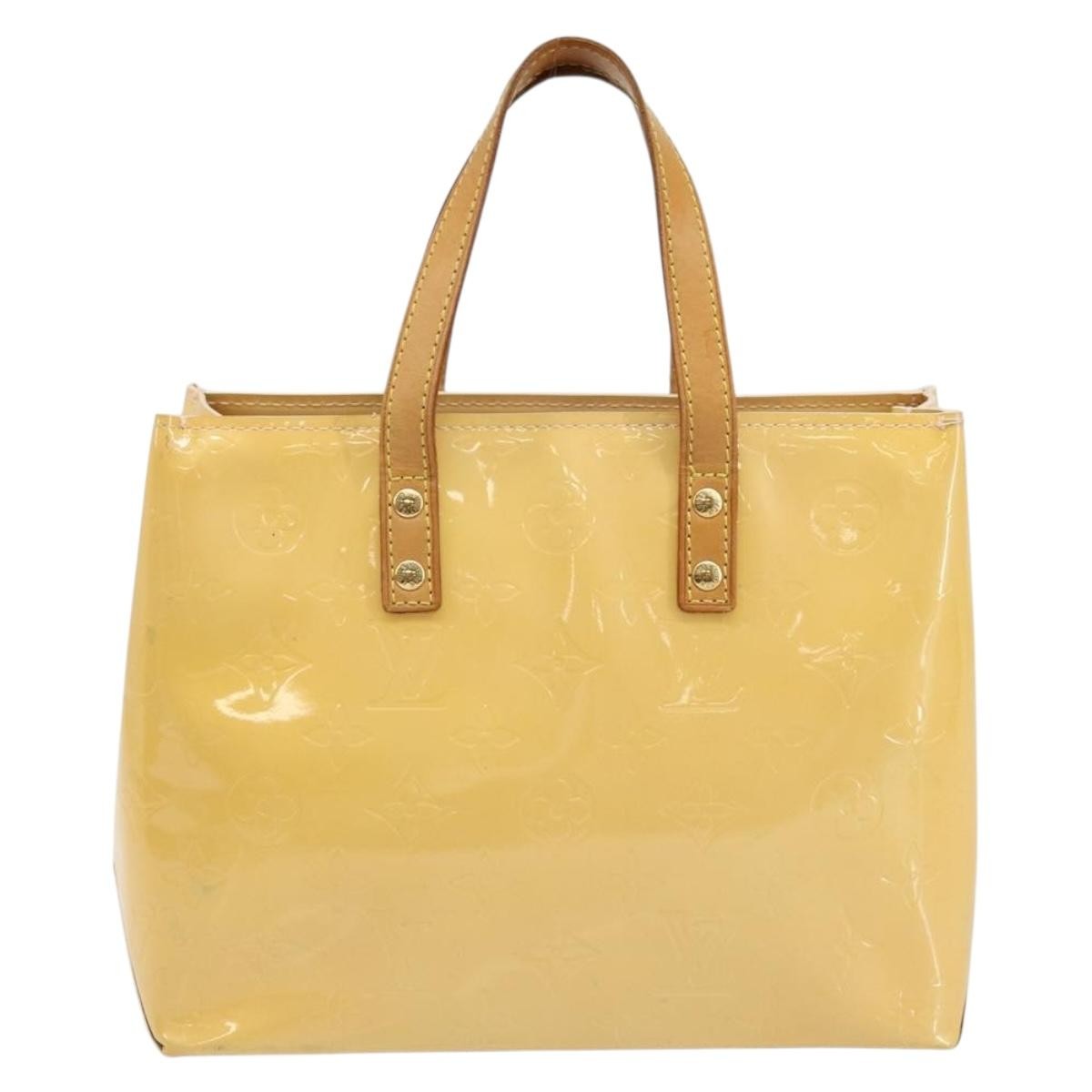 Louis Vuitton Reade Handbag Monogram Vernis, YELLOW, PATENT_LEATHER, Handbag
