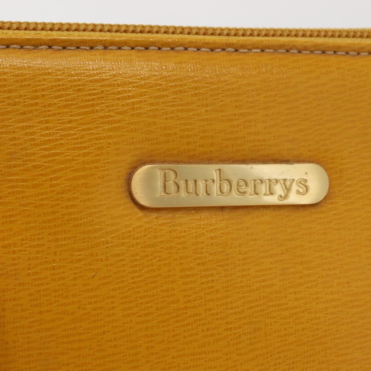 Burberry Vintage Handbag Leather, YELLOW, LEATHER, Handbag