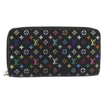 Louis Vuitton Aerogram Zippy Wallet Leather, Black, Canvas, Wallet