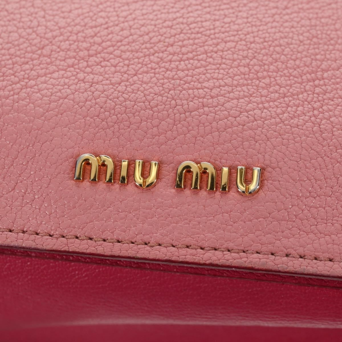 Miu Miu Madras Convertible Lock Tote Leather, PINK, LEATHER, Handbag