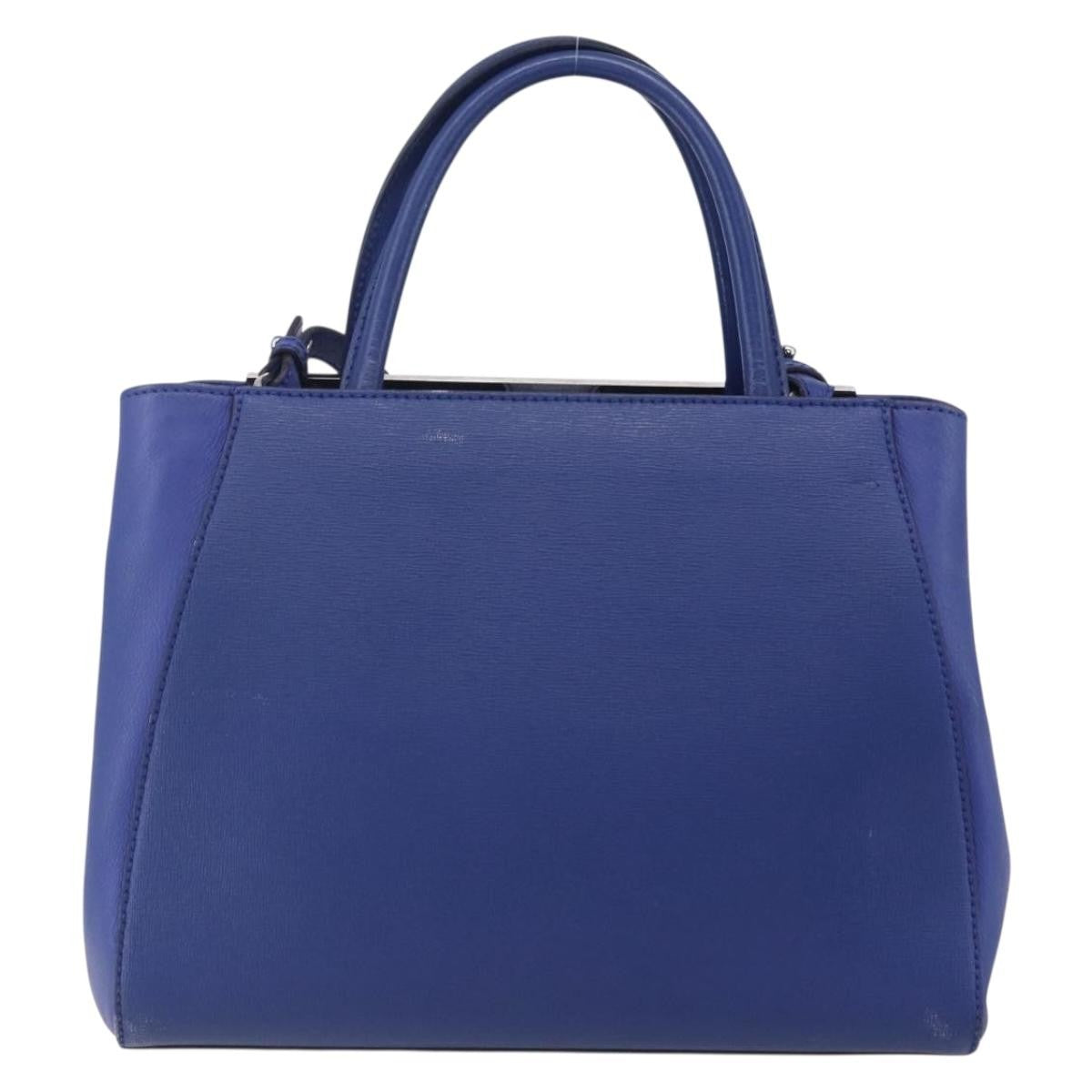 Fendi 2Jours Bag Leather, BLUE, LEATHER, Handbag