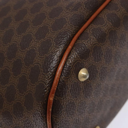 Celine Vintage Macadam Shopper Tote Coated Canvas, BROWN, CANVAS, Tote bag