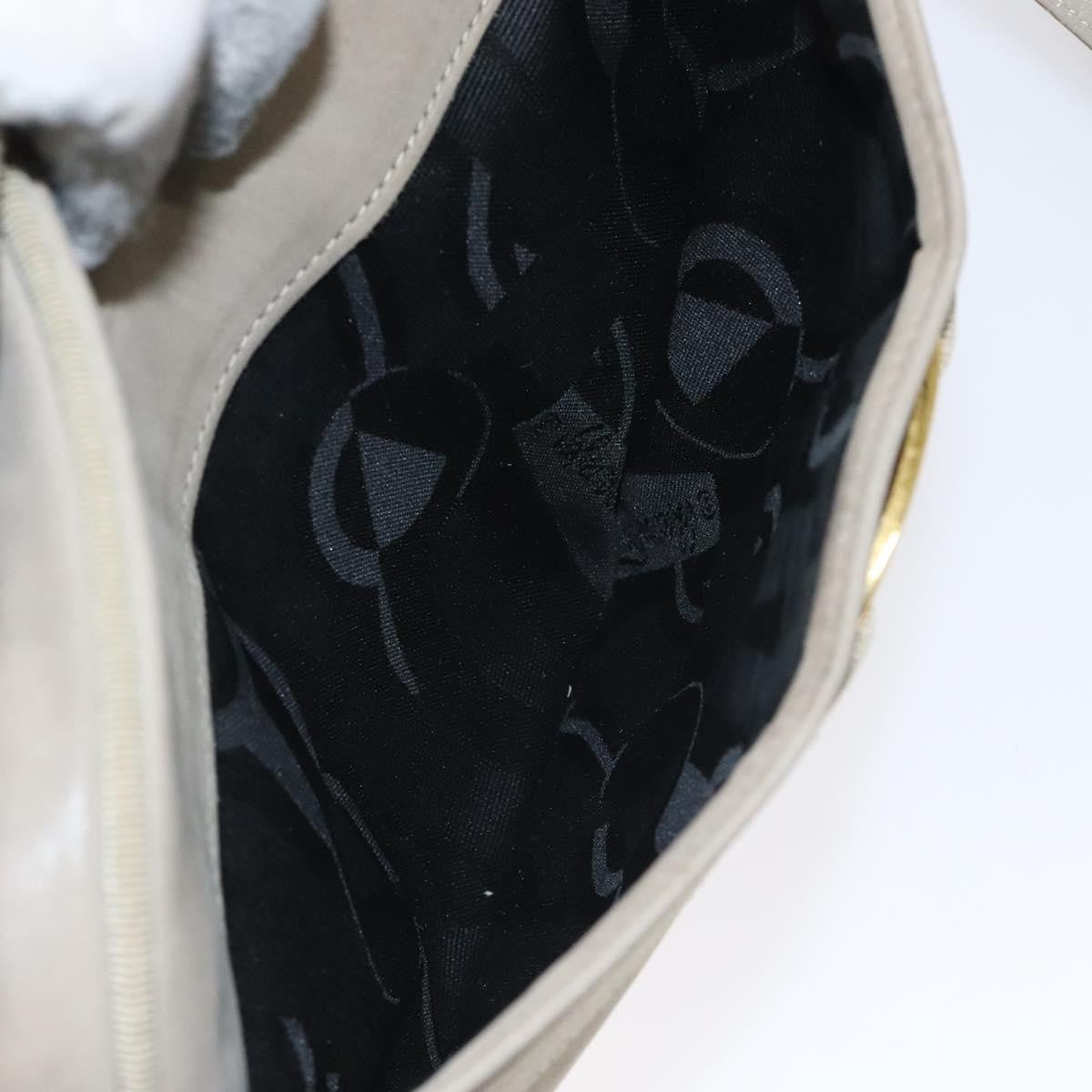 Salvatore Ferragamo Vala Shoulder Bag Suede, BEIGE, SUEDE, Shoulder bag