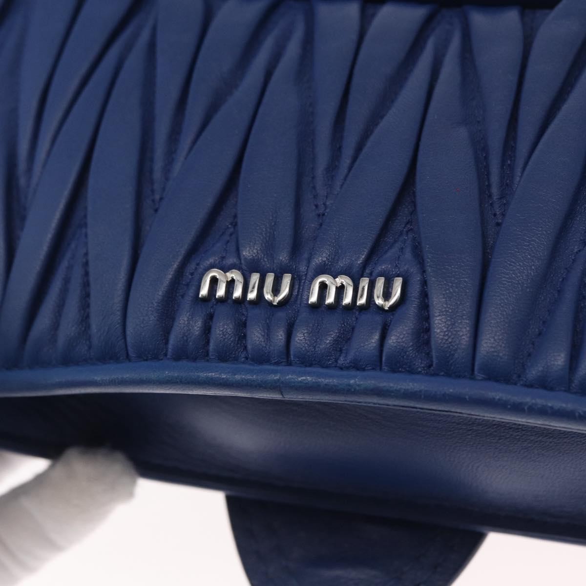 Miu Miu Madras Crystal Buckle Shoulder Bag Leather, Blue, Leather, Shoulder Bag