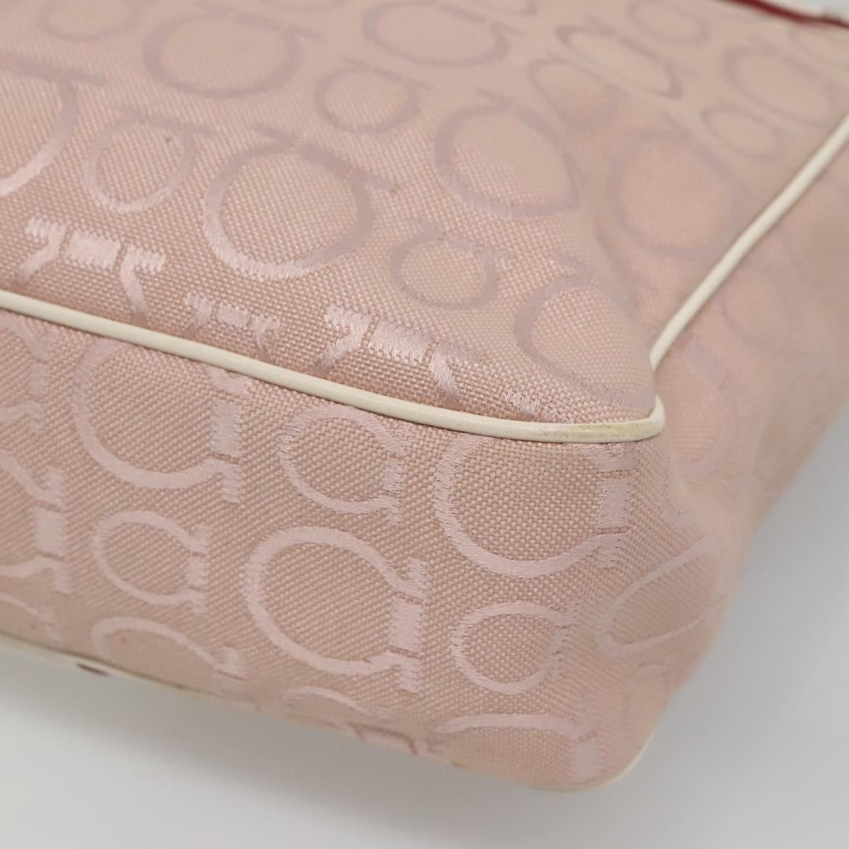 Salvatore Ferragamo Gancini Tote Canvas, PINK, CANVAS, Tote bag
