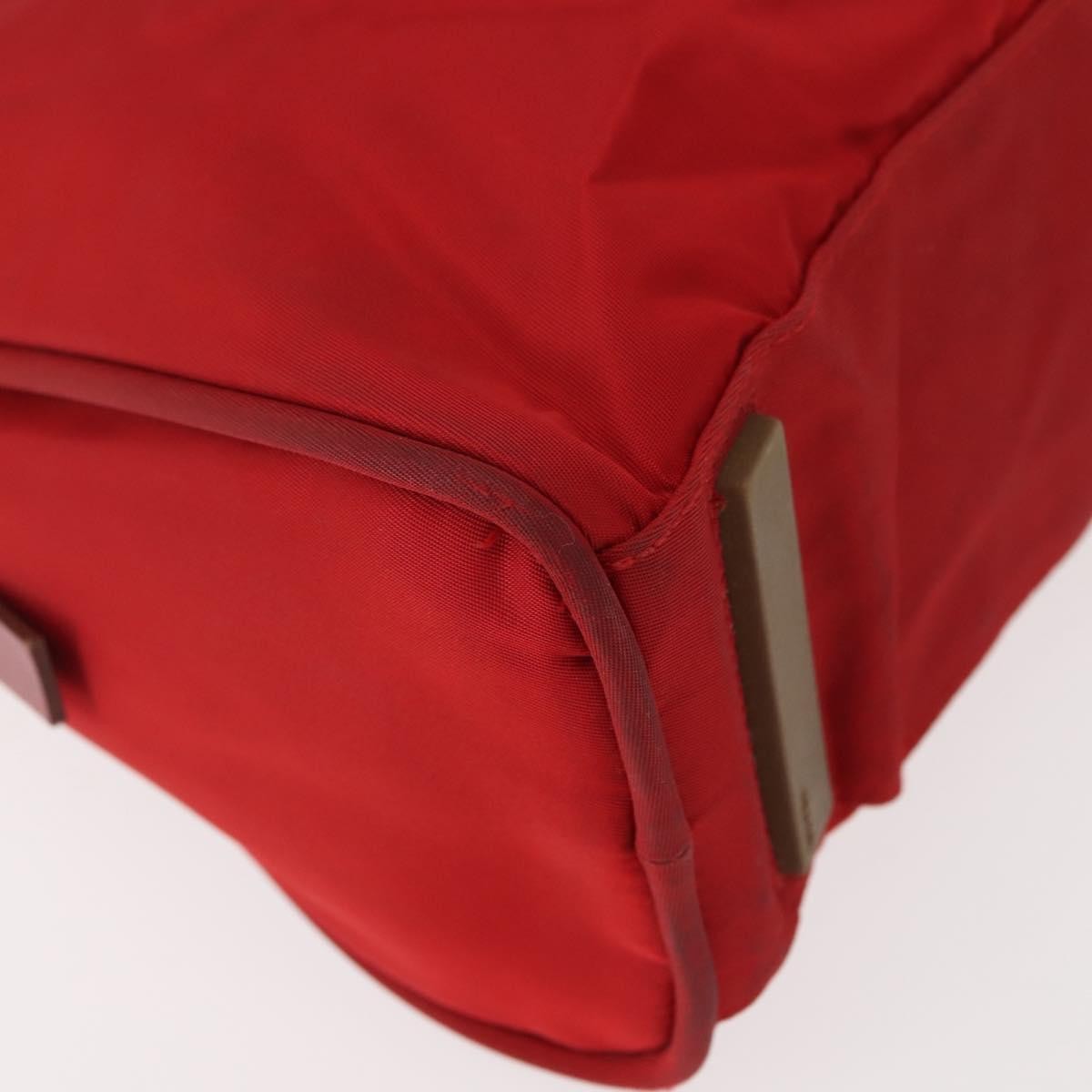 Prada Zip Around Tote Tessuto, RED, NYLON, Handbag