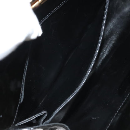 Salvatore Ferragamo Vintage Gancini Chain Shoulder Bag Patent Leather, BLACK, PATENT_LEATHER, Shoulder bag