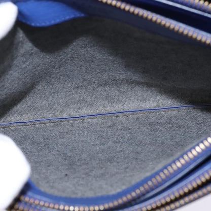 Celine Trio Crossbody Bag Leather, BLUE, LEATHER, Crossbody bag