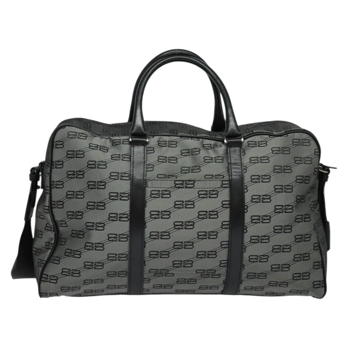 Balenciaga Vintage Boston Nylon, GRAY, NYLON, Travel bag