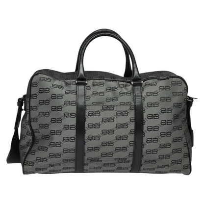 Balenciaga Vintage Boston Nylon, GRAY, NYLON, Travel bag