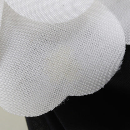 Chanel Camellia Ribbon Headband Silk, BLACK, SATIN, Head accessory