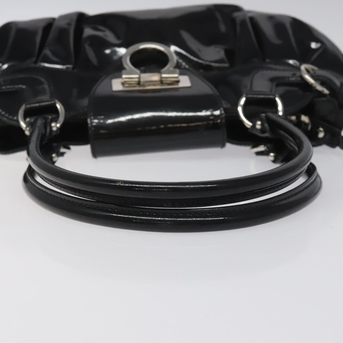Salvatore Ferragamo Marisa Satchel Patent leather, BLACK, PATENT_LEATHER, Shoulder bag