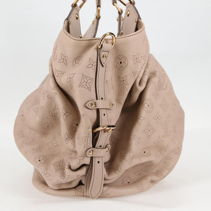 Louis Vuitton XL Hobo Mahina Leather, BEIGE, LEATHER, Tote bag