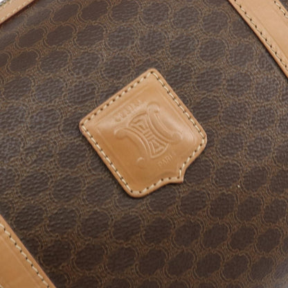 Celine Vintage Macadam Boston bag Canvas, BROWN, CANVAS, Travel bag