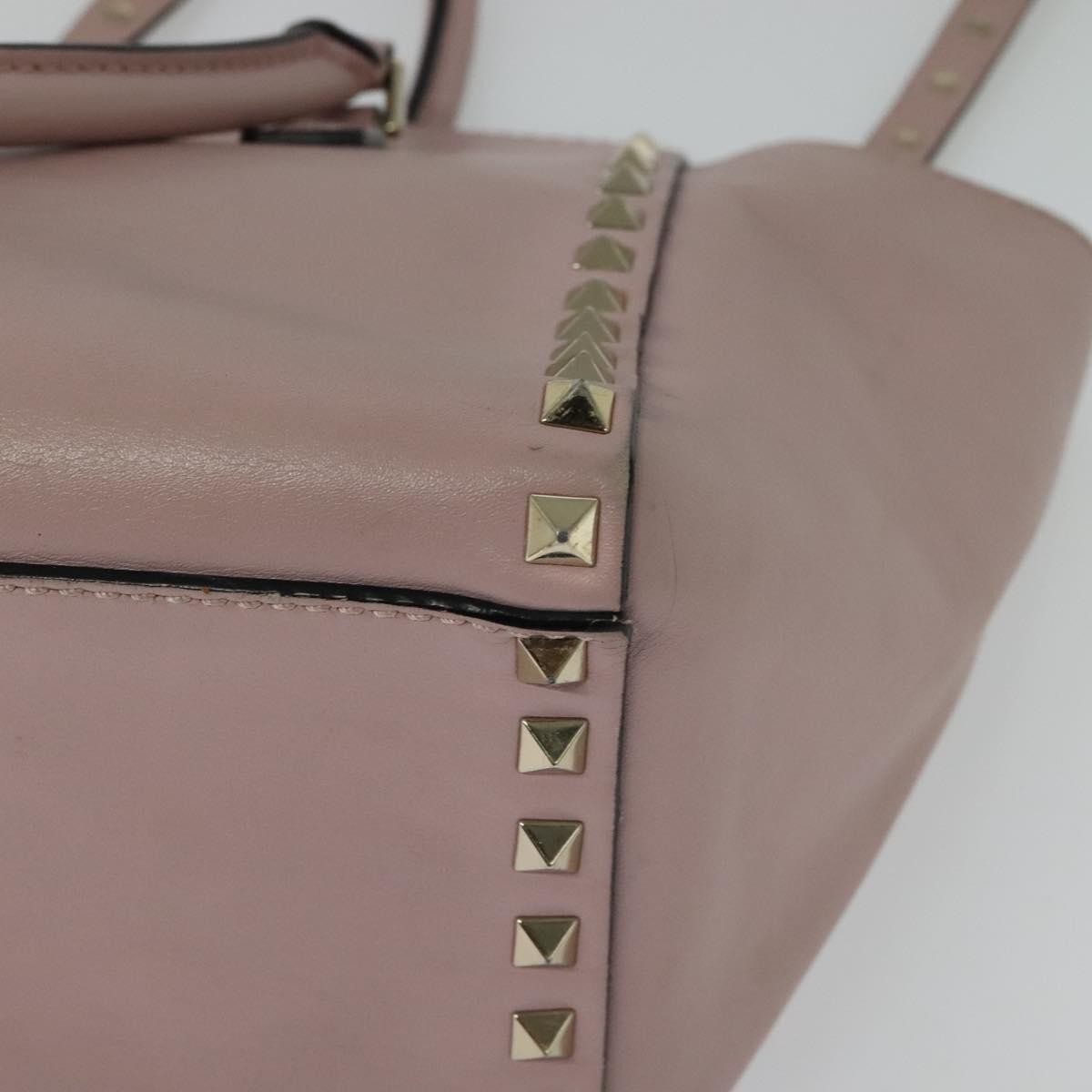 Valentino Garavani Rockstud Tote Rigid Leather, PINK, LEATHER, Tote bag