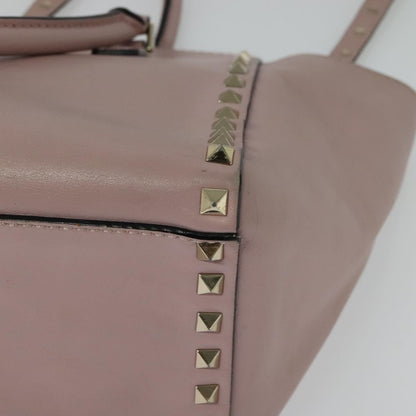 Valentino Garavani Rockstud Tote Rigid Leather, PINK, LEATHER, Tote bag