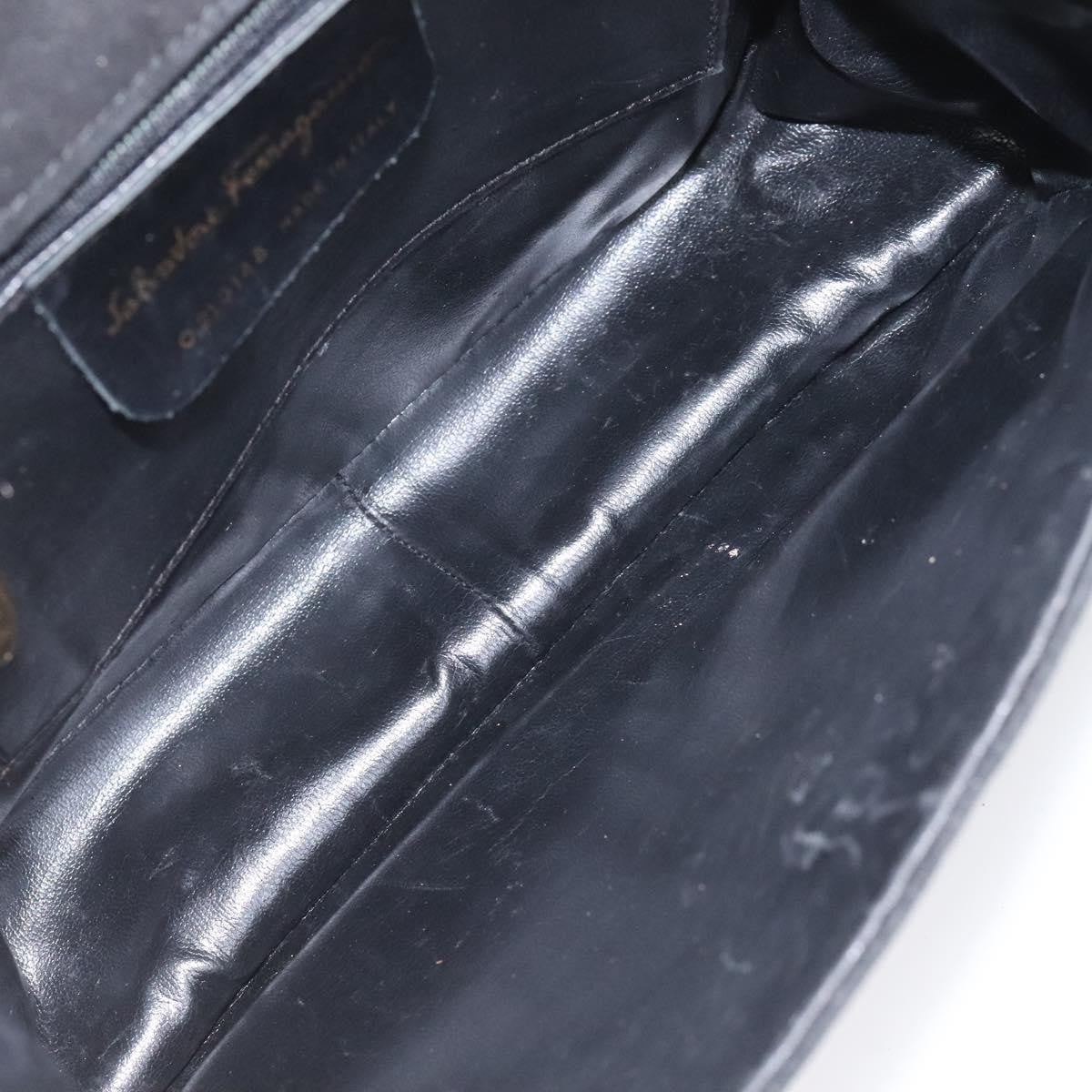 Salvatore Ferragamo Gancini Shoulder Bag Suede, BLACK, SUEDE, Shoulder bag