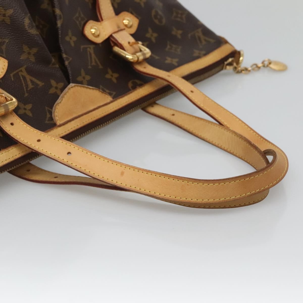 Louis Vuitton Palermo Handbag Monogram Canvas, BROWN, CANVAS, Tote bag