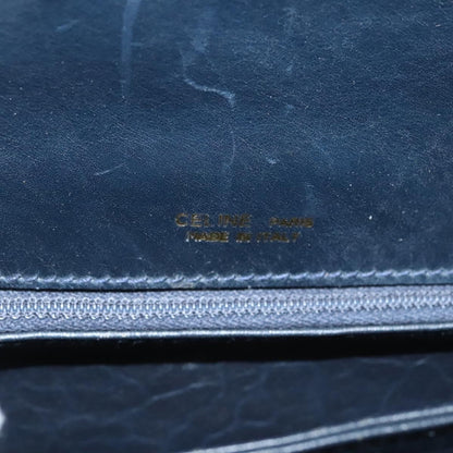 Celine C Sulky Shoulder bag Canvas and Leather, NAVY, CANVAS, Shoulder bag