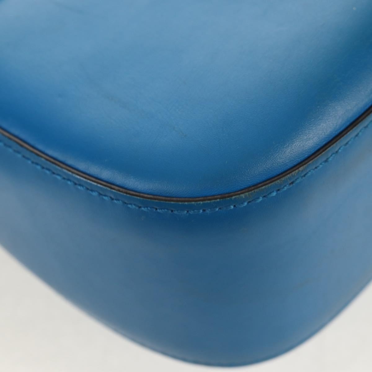 Gucci Lady Web Shoulder Bag Leather, BLUE, LEATHER, Shoulder bag