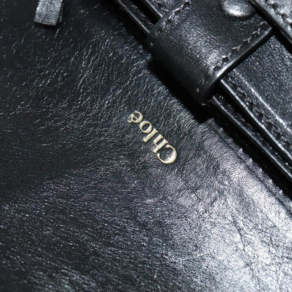 Chloe Louise Shoulder Bag Leather, BLACK, LEATHER, Shoulder bag