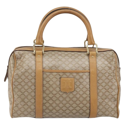 Celine Macadam Handbag Macadam with leather, BEIGE, PVC, Handbag