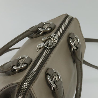 Miu Miu Madras Bowler Bag Leather, GRAY, LEATHER, Handbag