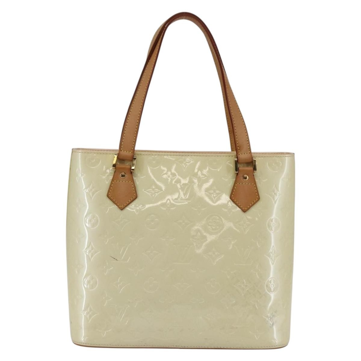 Louis Vuitton Houston Handbag Monogram Vernis, BEIGE, PATENT_LEATHER, Handbag