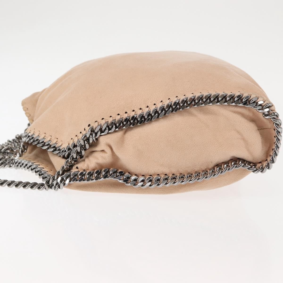 Stella McCartney Falabella Fold Over Bag Faux Suede, BEIGE, SUEDE, Crossbody bag