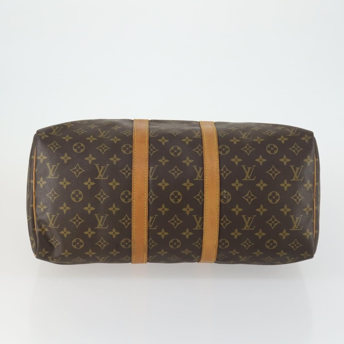Louis Vuitton Keepall Bag Monogram Canvas, BROWN, CANVAS, Travel bag