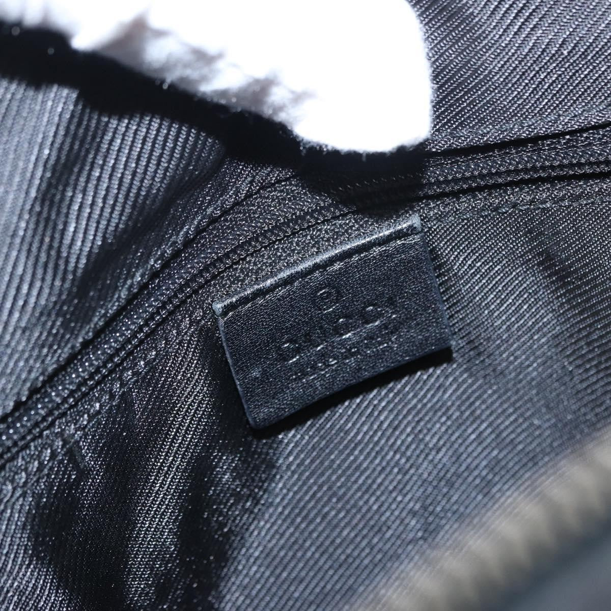 Gucci Vintage Shoulder Bag GG Canvas and Leather, BLACK, CANVAS, Shoulder bag