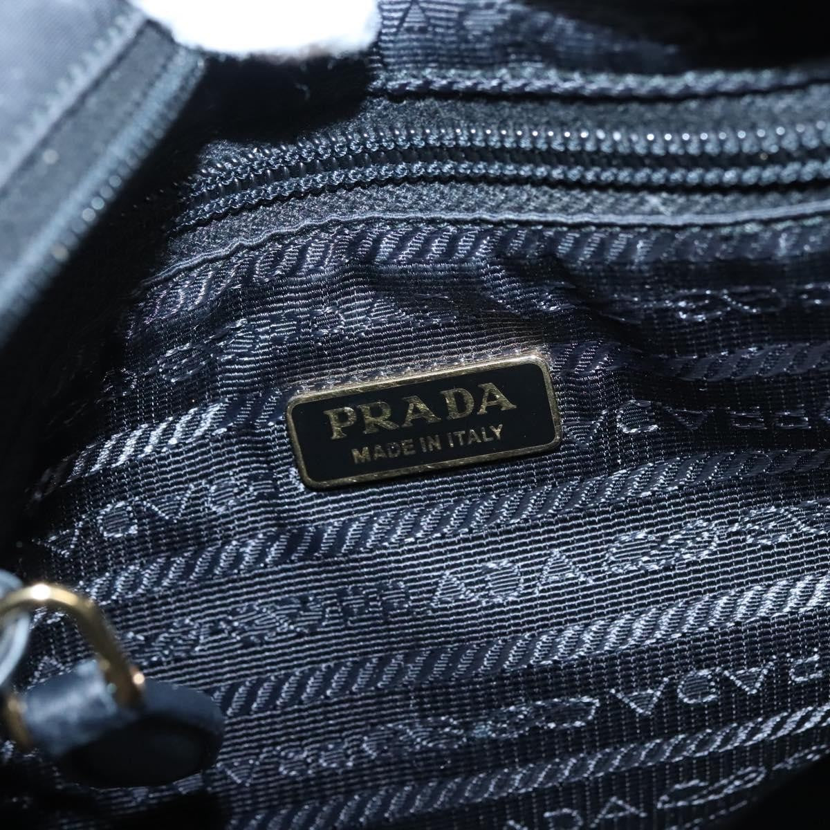 Prada Logo Bow Tote Tessuto, BLACK, NYLON, Tote bag
