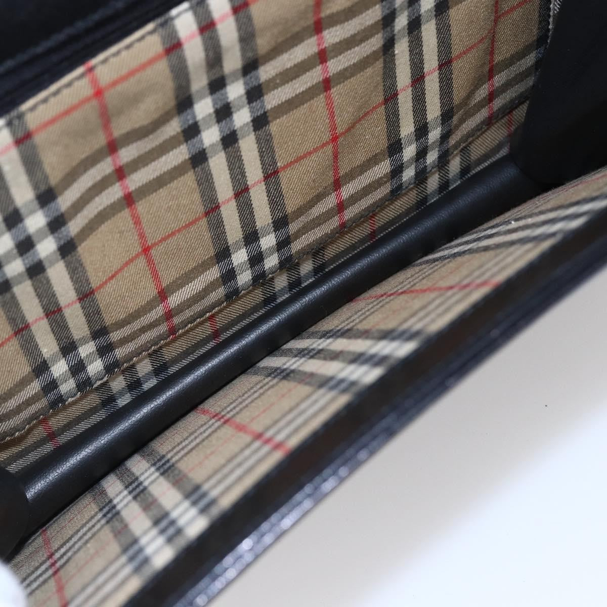 Burberry Vintage Shoulder Bag Leather, BLACK, LEATHER, Shoulder bag