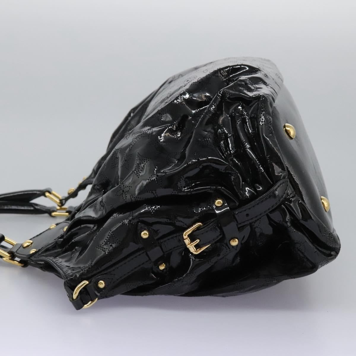 Louis Vuitton L Hobo Surya Leather, Black, Patent Leather, Handbag