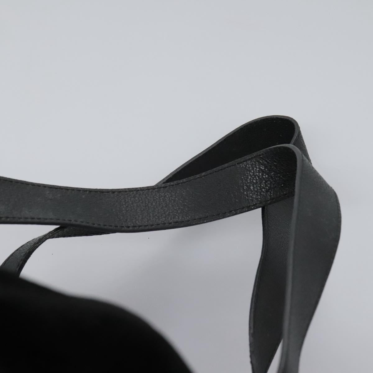 Gucci Vintage Bamboo Backpack Suede, BLACK, SUEDE, Backpack