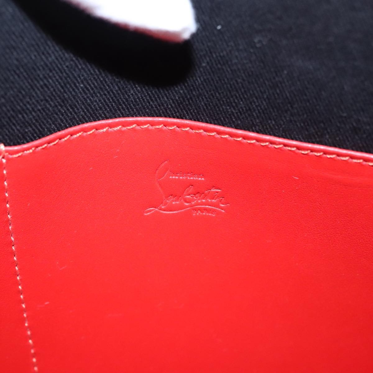 Christian Louboutin Trictrac Portfolio Bag Leather and Spiked Leather, BLUE, LEATHER, Handbag