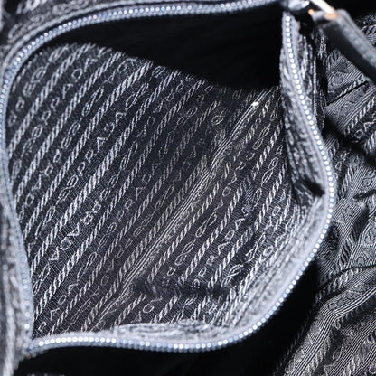 Prada Vintage Zip Tote Tessuto, BLACK, NYLON, Tote bag