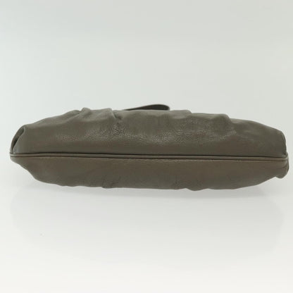 Salvatore Ferragamo Gancini Shoulder Bag Leather, GRAY, LEATHER, Shoulder bag