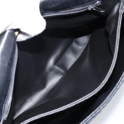 Bally Vintage Handbag Quilted Leather, BLACK, LEATHER, Handbag